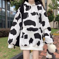 Áo Hoodie Nỉ Bông Bò Sữa  Form Rộng Unisex Nam Nữ Couple, có nón chùm đầu LOANG màu dành cho nam nữ