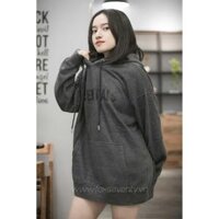 Áo Hoodie Nỉ Bông Hàng Cao Cấp unisexZOZO - ĐEN SẠN,M