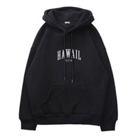 Áo Hoodie nỉ bông Hawall ba màu đen trắng xám, Áo nỉ mũ hai lớp to dày dặn, Áo Nỉ Hoodie đẹp dày dặn