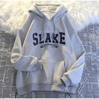 Áo hoodie nỉ bông in chữ SLAKE unisex form rộng hàng Quảng Châu nhiều màu sắc HL27 - Hailu.store