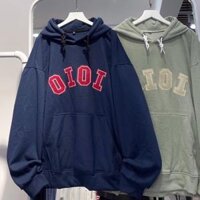 Áo Hoodie Nỉ Bông Unisex OIOI màu XÁM Nam nữ unisex ÁO KHOÁC HOODIE Jaystoree - Xanh Navy,L