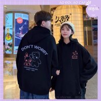Áo Hoodie Nỉ Cặp Đôi, Bạn Thân Hình Gấu Nhỏ Dễ Thương, Áo Hoodie Nỉ Dày Dặn Form Rộng Siêu Đẹp Nam Nữ Đủ Size