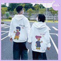 Áo Hoodie Nỉ Cặp Đôi, Bạn Thân Hoạt Hình Hài Hước, Áo Hoodie Nỉ Bông Dày Dặn, Form Rộng Nam Nữ Đủ Size