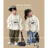 Áo hoodie nỉ chần bông siêu ấm cho bé gái và bé trai