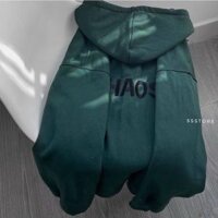 Áo Hoodie Nỉ Chống Nắng Nam Nữ Form Rộng Nón Bự In Chữ CHAOS Trẻ Trung - Xanh - L