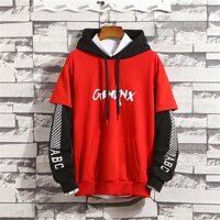 Áo Hoodie Nỉ Dài Tay Phối Màu Ở Phần Tay Thân Áo  In Chữ GENANX  Kiểu Dáng Trẻ Trung August TOP NAM 1000051