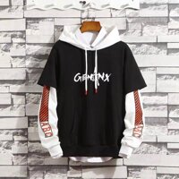 Áo Hoodie Nỉ Dài Tay Phối Màu Ở Phần Tay Thân Áo In Chữ GENANX Kiểu Dáng Trẻ Trung Jaystore TOP NAM 1000051