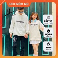 ÁO HOODIE NỈ imagine T-SHIRT YOLO, FORM RỘNG UNISEX