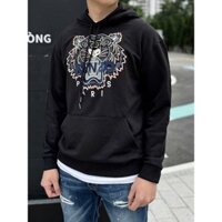 Áo Hoodie nỉ Kenzo Đen logo mặt Hổ thêu LA [ Hàng QC VIP ]