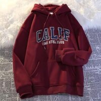 Áo Hoodie nỉ lót bông CALIF unisex form rộng hàng Quảng Châu nhiều màu sắc HL32 - Hailu.store