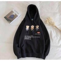 Áo HOODIE nỉ lót bông in hình cực xịn Form rộng Unisex NAMNữ cực chất Hình thật của shop 100  - Hoodie 3 con heo,M