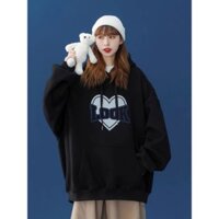 Áo Hoodie nỉ lót bông Trái Tym Look unisex form rộng hàng Quảng Châu nhiều màu sắc HL34 - Hailu.shop