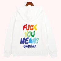 áo hoodie nỉ nam nữ, áo nỉ mùa đông chất liệu nỉ bông poly FUCK YOU MEAN