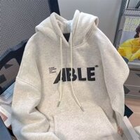 Áo Hoodie Nỉ Nam Nữ Chữ ABLE Thời Trang Đa Năng Phong Cách Cặp Đôi Mùa Thu Đông