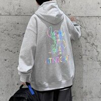 Áo Hoodie Nỉ Nam Nữ From Rộng Unisex In Dạ Quang Phát Sáng Cực Hot Chất Nỉ Ngoại Dày Dặn atnight - Xanh,S 36-47kg