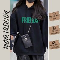 Áo Hoodie Nỉ Nam Nữ Phong Cách Hàn Quốc Oversize, HD0019 Áo Sweater Nỉ Form Rộng Unisex Cotton 100% In Chữ FRIENDS