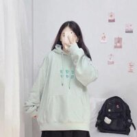 Áo hoodie nỉ ngoại cao cấp form rộng thêu tim mini,Áo khoác nỉ unisex nam nữ mẫu teen mặc hè chống lạnh,che nắng cực tốt - Xanh - XL