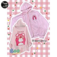 Áo Hoodie Nỉ Ngoại Gấu LOTSO - Áo Khoác Nỉ nam nữ Unisex HD530 - Kèm Ảnh Thật - HỒNG