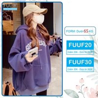 Áo Hoodie Nỉ Nữ Có Mũ, Áo Dài Tay In Chữ GOOD Form Dưới 65Kg G308.B99