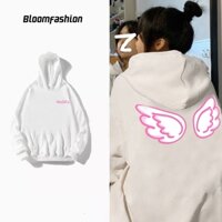 Áo hoodie nỉ nữ hình đôi cánh thiên thần sau lưng chonmua365 có mũ trùm đầu