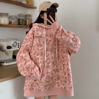 ÁO HOODIE NỮ form rộng vải nỉ đẹp không xù unisex hàn quốc 2021,áo hoodie nữ oversize màu hồng bò sữa thời trang học sin