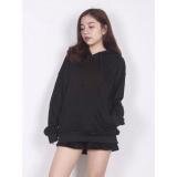 Áo hoodie nữ màu đen