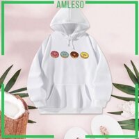 Áo Hoodie Nữ Màu Trắng In Hoạ Tiết Cổ Điển