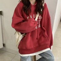 Áo hoodie nữ, mùa thu 2024, áo hoodie mỏng và rộng theo phong cách Hàn Quốc, phổ biến trực tuyến