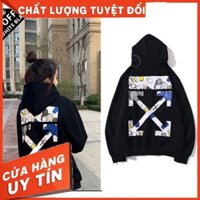 Áo hoodie off white kaws nỉ unisex