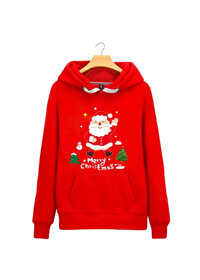 Áo Hoodie Ông Già Noel Merry Chrismas - Đỏ - L