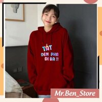 Áo hoodie phản quang unisex chữ TẮT ĐÈN PHA ĐI BA PQ21KN, áo khoác hoodie nỉ phản quang nam nữ đủ màu, freesize