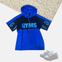 Áo hoodie PN KIDS cao cấp - Áo thun bé trai tay ngắn có nón in chữ sành điệu cho bé từ 18kg đến 35kg