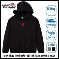 Áo hoodie Quỷ Đỏ Red Devil Manchester United form rộng vải nỉ bông  độc đẹp