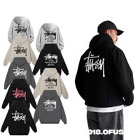 Áo hoodie Stussy nỉ bông cao cấp dày dặn 2 lớp mũ bassic zip form rộng nam nữ unisex BICO STUDIO