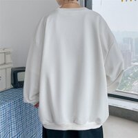Áo Hoodie Sweater chất NỈ under Hà Nội, ÁO phom Rộng 100 Cotton Nam Nữ Unisex  - Trắng trơn,S