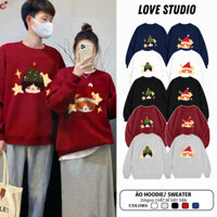 Áo Hoodie, Sweater Đôi, Couple Noel in hình Mèo Giáng Sinh Cho Các Cặp Đôi chất Nỉ dày dặn Brand L66 [A359]