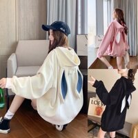 Áo Hoodie Tai Thỏ Dễ Thương Phong Cách Hàn Quốc Dành Cho Nữ