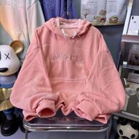 Áo Hoodie Tay Cánh Dơi Phồng Phom RộngChất Nỉ Bông Ngoại Nhập Không Xù LôngHàng May 2 Lớp Nón Siêu Kute - Hồng,Freesize 42-68kg
