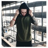 Áo  hoodie tay ngắn có nón
