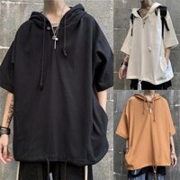 Áo Hoodie Tay Ngắn Phong Cách Hong Kong Thời Trang Cho Nam Và Nữ