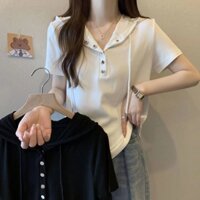 Áo Hoodie Tay Ngắn Plus Size Cho Nữ