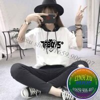 áo hoodie TFBOYS tay ngắn phối mũ in theo yêu cầu