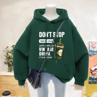 ÁO HOODIE TRÀ SỮA FORM RỘNG NÓN TO CHẤT VẢI NỈ MỀM MẠI CAO CẤP KIỂU DÁNG THỜI TRANG HÀN QUỐC - ÁO HD DONSTOP XANH - FREE SIZE 45-62KG