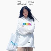 Áo Hoodie trắng in chữ insan Shena SP000740