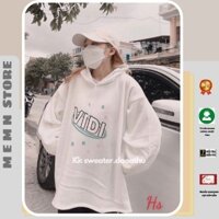 Áo hoodie trắng in vi MEMN 809