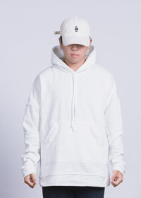 Áo Hoodie Trắng Trơn - White Hoodie - L