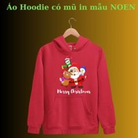 Áo Hoodie trẻ em có mũ mẫu Noel Noen, Merry chrimas, ông già tuyết, tuần lộc.. dễ thương, có size người lớn