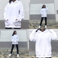 ÁO HOODIE TRƠN BASIC ĐỦ MÀU UNISEX - Trắng ,Size M