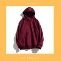 Áo hoodie trơn đỏ gạch Sawatari Chainsaw man (tặng kèm khuyên tai)