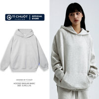 Áo hoodie trơn nam nữ màu xám ulzzang nỉ bông, Áo khoác nỉ unisex form rộng - Tí Chuột Studio